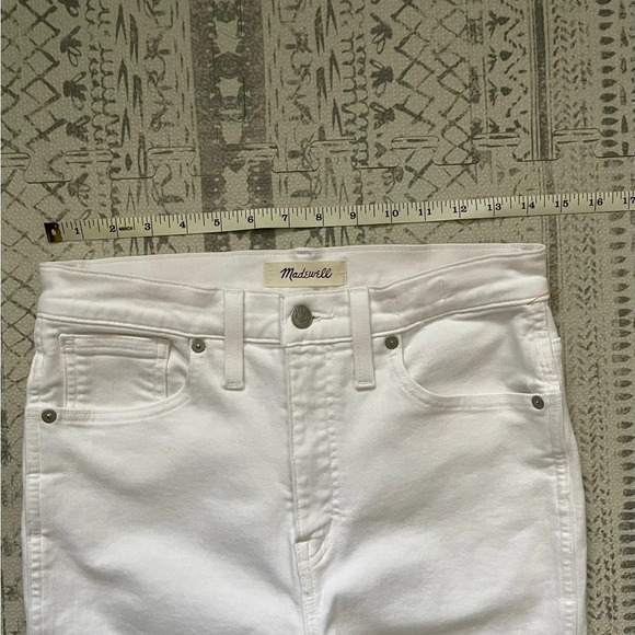 Madewell 10" High-Rise Skinny‎ Jeans in Pure White 28 - Picture 5 of 10